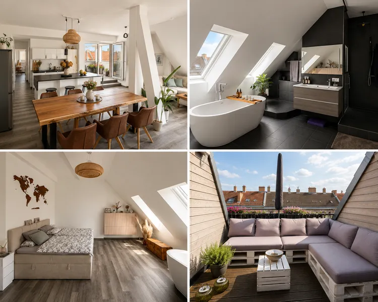 Loft-Feeling im Altbau: 143m² DG-Wohnung mit Kücheninsel, 2 Balkonen, ruhige Lage PBerg — photo 1